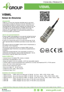 Planilla de datos - VIBMIL sensor de vibración