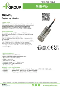 Fiche produit - Milli-Vib - Capteur de vibration