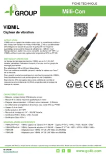 Fiche produit - Milli-Con - Capteur de vibration & température de surface