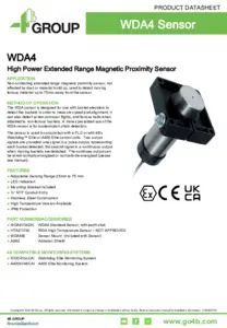 Product Datasheet - WDA4 Sensor