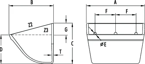 CC-S Elevator Bucket - drawing