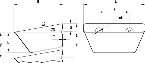 GB Spidex bucket - drawing