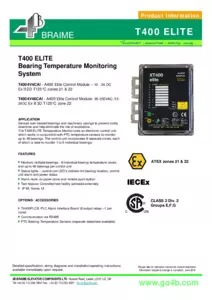 Product Datasheet - T400 Elite (PTC Version)