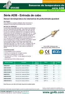Folha de dados - Sensores de rolamentos da série ADB