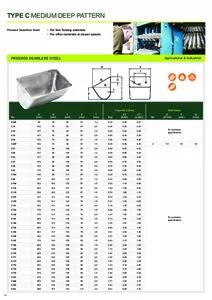 Product Datasheet - C-Type Buckets