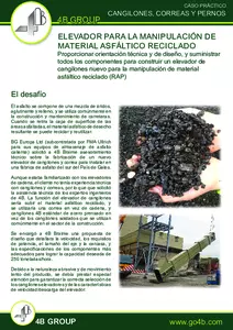 Caso práctico:   Elevador para material asfáltico reciclado - cangilones SPS