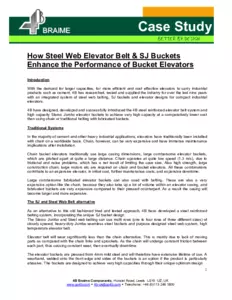SJ buckets & steel web belt enhance performance of bucket elevators