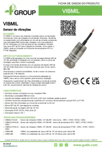 Ficha de dados - VIBMIL sensor de vibrações