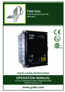 Product Manual - F500 Elite Profinet for T500