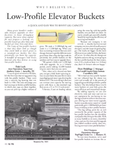 Grain Journal - Low Profile Elevator Buckets