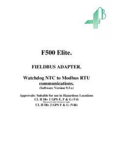 Product Manual - F500 Elite Modbus RTU for Watchdog