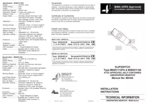 Product Manual - M3001V10FA & M3005V10A (ATEX version)