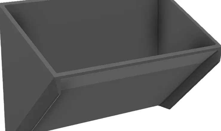 MF Nylathane elevator bucket - black (standard version)