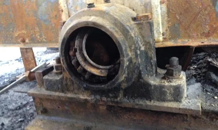 Faulty bearing ; cause of fire