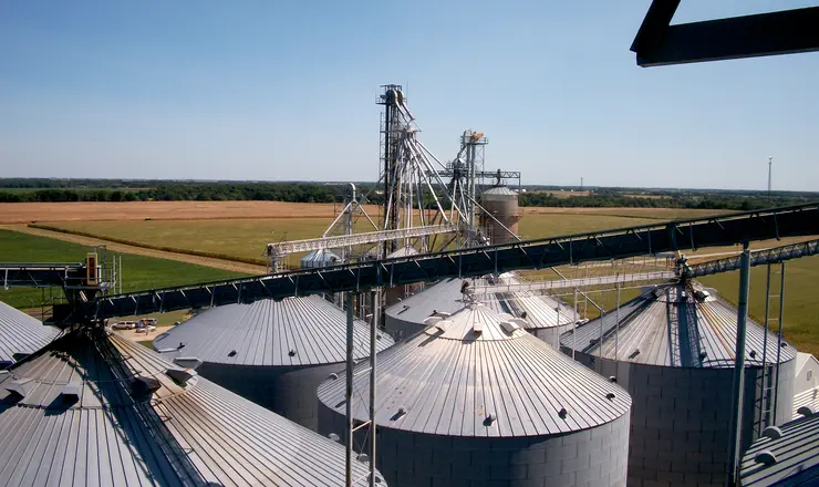 silos de stockage de céréales
