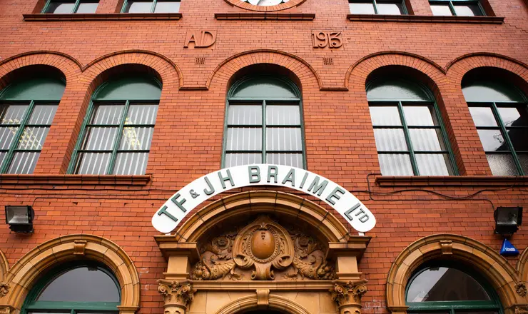 close-up front of Braime Building